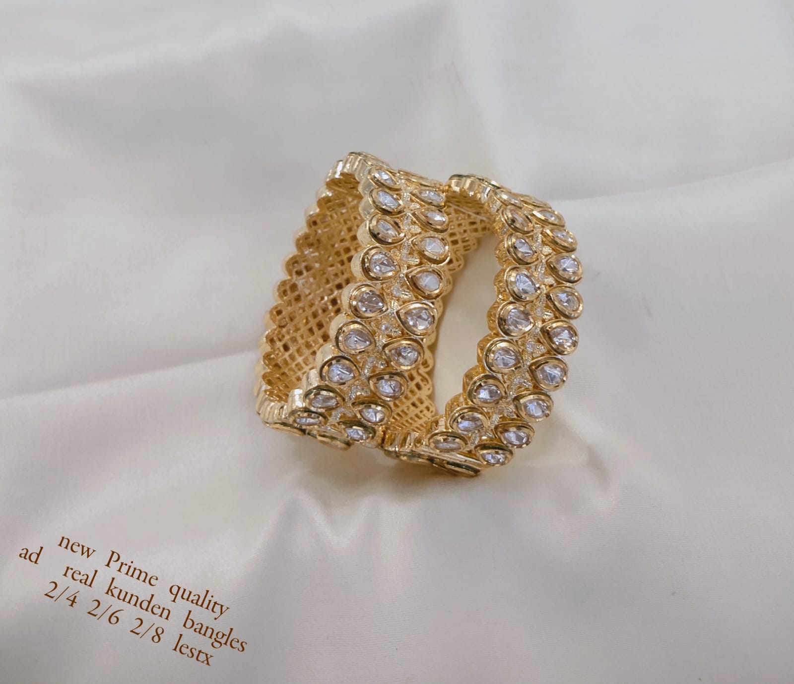 Classic Real Kundan Bangles – Pachi Kundan on Copper Base | Prime Quality